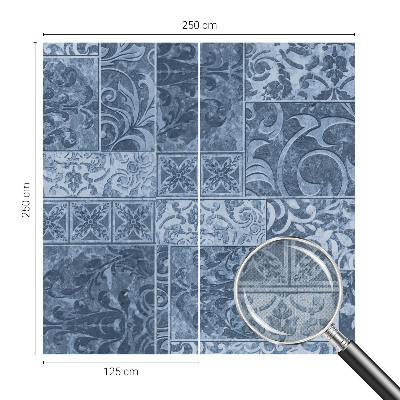 Papel de parede 3D com ornamentos de plantas