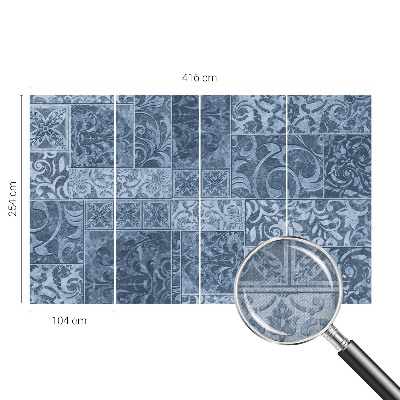 Papel de parede 3D com ornamentos de plantas