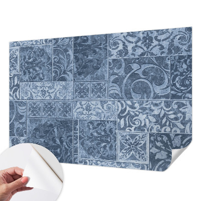 Papel de parede 3D com ornamentos de plantas
