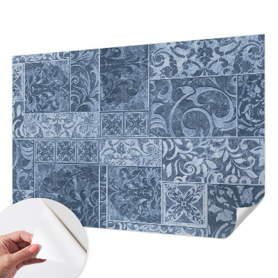 Papel de parede 3D com ornamentos de plantas