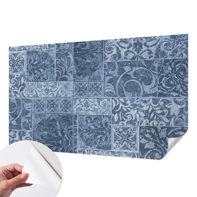 Papel de parede 3D com ornamentos de plantas