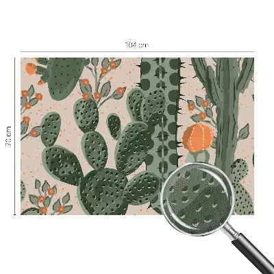 Autocolante de parede fotográfico com cactos verdes