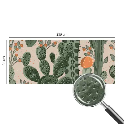 Autocolante de parede fotográfico com cactos verdes