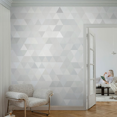 Papel de parede 3D com padrão cinza