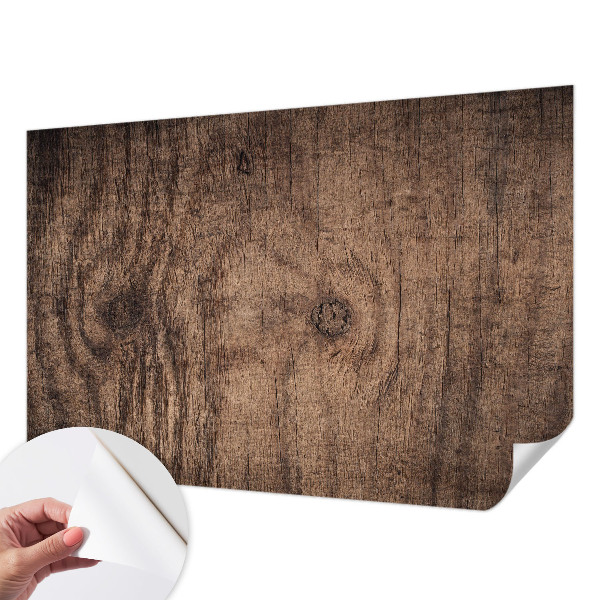 Papel de parede autocolante para quarto Madeira rústica