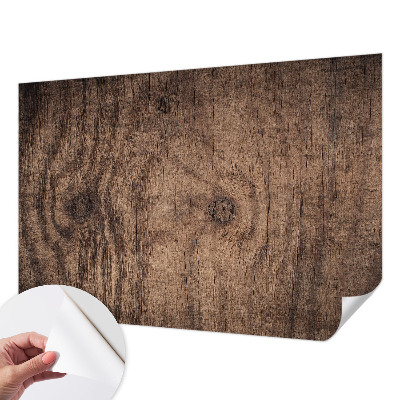 Papel de parede autocolante para quarto Madeira rústica