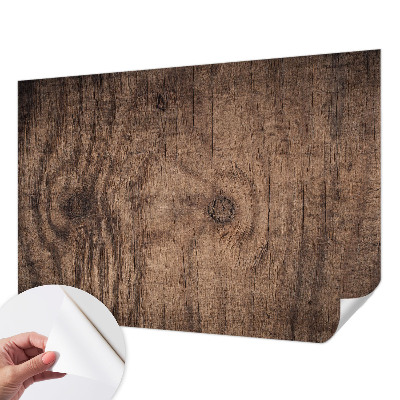 Papel de parede autocolante para quarto Madeira rústica