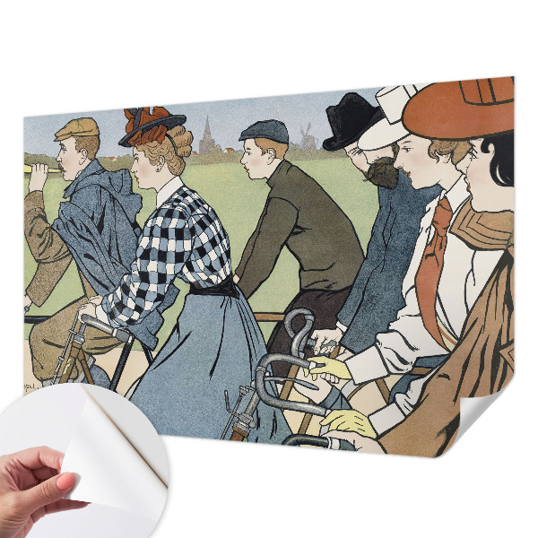 Papel de parede 3D Ciclistas vintage