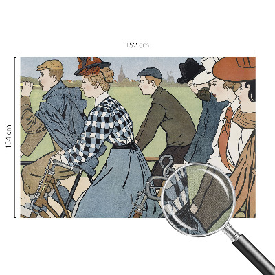 Papel de parede 3D Ciclistas vintage