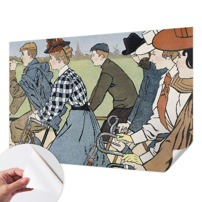 Papel de parede 3D Ciclistas vintage