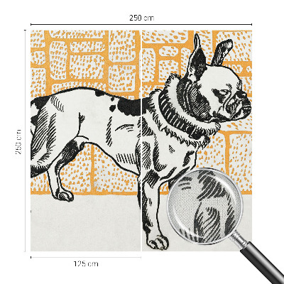 Papel de parede para criança Cachorro retrô