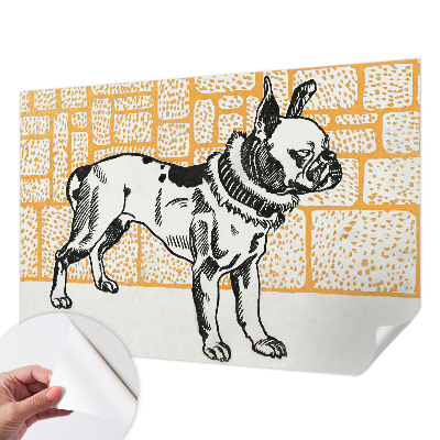 Papel de parede para criança Cachorro retrô
