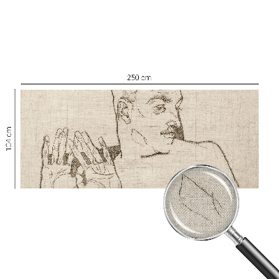 Papel de parede autocolante para quarto com design de caractere distinto