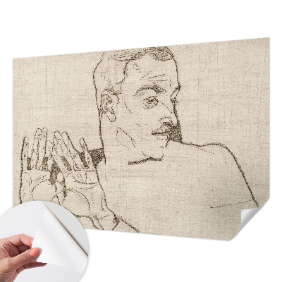 Papel de parede autocolante para quarto com design de caractere distinto