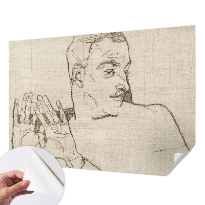 Papel de parede autocolante para quarto com design de caractere distinto