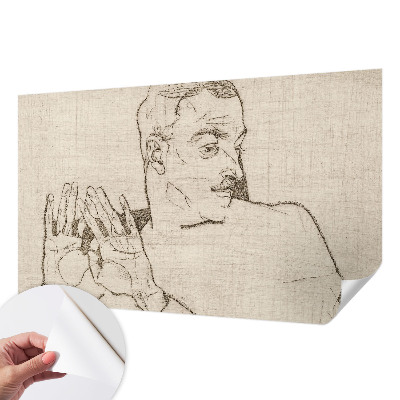 Papel de parede autocolante para quarto com design de caractere distinto