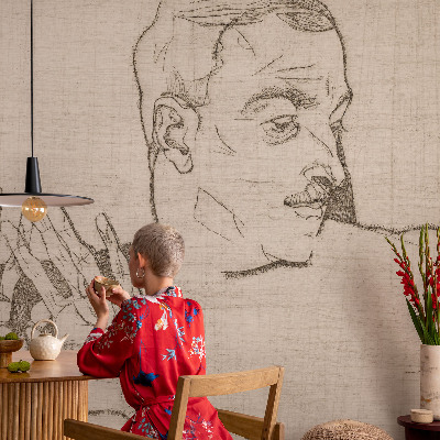 Papel de parede autocolante para quarto Um caráter distinto