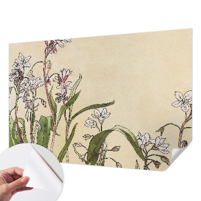 Papel de parede autocolante para sala Elegância floral