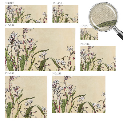 Papel de parede autocolante para sala Elegância floral