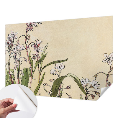 Papel de parede autocolante para sala Elegância floral