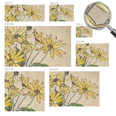 Autocolante de parede fotográfico Flores em aquarela