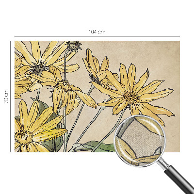 Autocolante de parede fotográfico Flores em aquarela