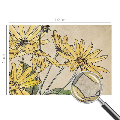 Autocolante de parede fotográfico Flores em aquarela