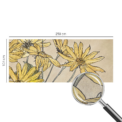 Autocolante de parede fotográfico Flores em aquarela