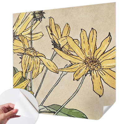 Autocolante de parede fotográfico Flores em aquarela