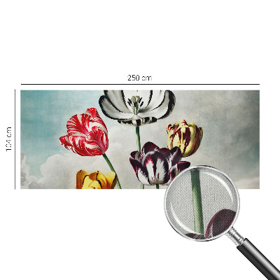 Papel de parede autocolante Tulipas coloridas