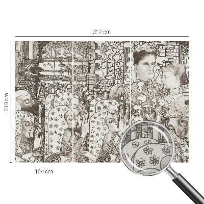 Papel de parede 3D Retratos florais