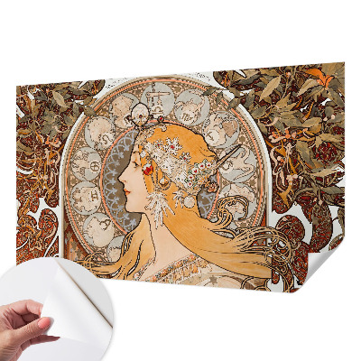 Papel de parede infantil com tema zodiacal elegante