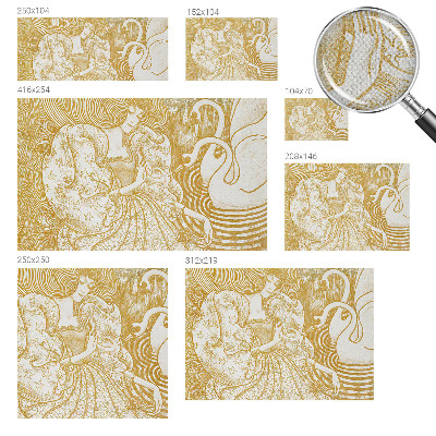 Papel de parede autocolante para sala Elegância feminina