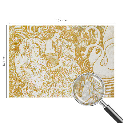 Papel de parede autocolante para sala com padrão de elegância feminina