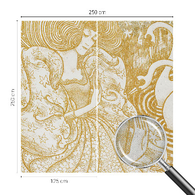 Papel de parede autocolante para sala Elegância feminina