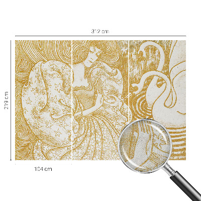 Papel de parede autocolante para sala Elegância feminina