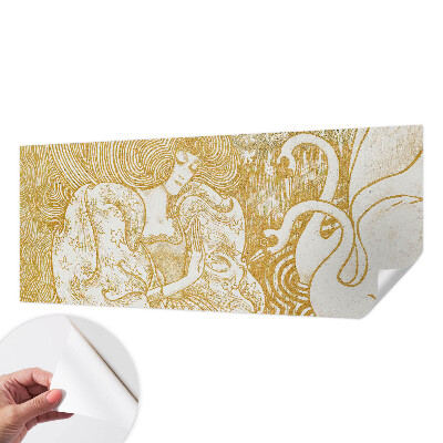 Papel de parede autocolante para sala com padrão de elegância feminina