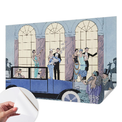 Papel de parede autocolante com padrão Art déco