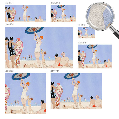 Papel de parede infantil Praia retrô