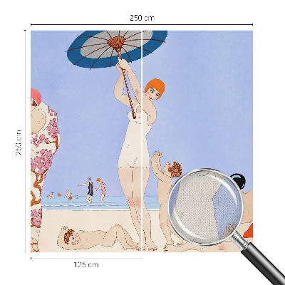 Papel de parede infantil Praia retrô