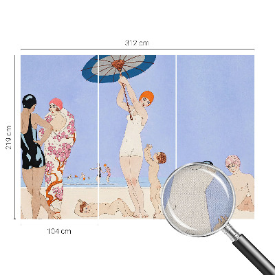 Papel de parede infantil Praia retrô