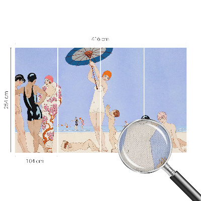 Papel de parede infantil Praia retrô