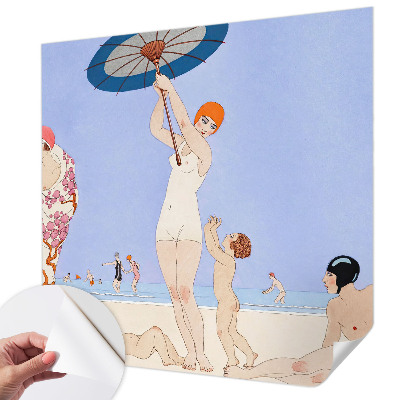 Papel de parede infantil Praia retrô
