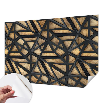 Papel de parede autocolante para quarto Conexão geométrica