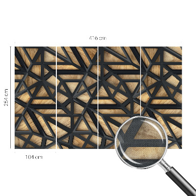 Papel de parede autocolante para quarto Conexão geométrica