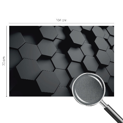 Autocolante de parede fotográfico hexágonos 3D