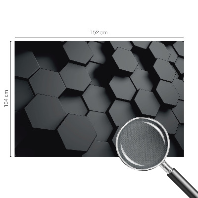 Autocolante de parede fotográfico hexágonos 3D