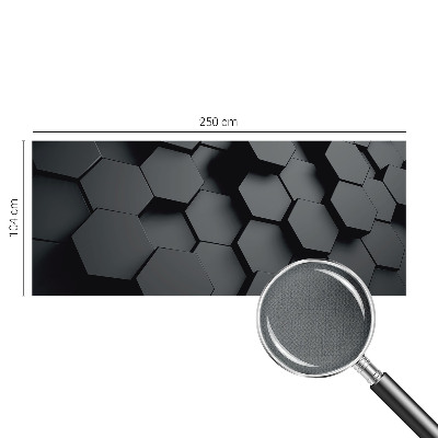 Autocolante de parede fotográfico hexágonos 3D