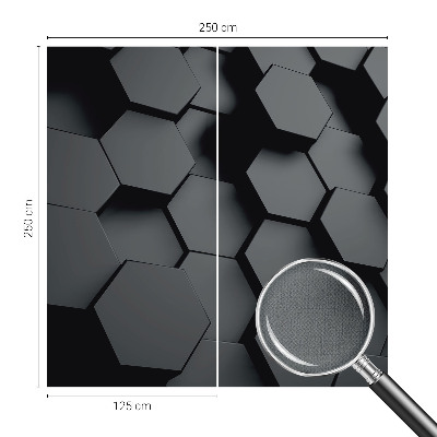 Autocolante de parede fotográfico hexágonos 3D
