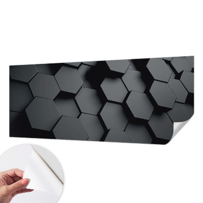 Autocolante de parede fotográfico hexágonos 3D